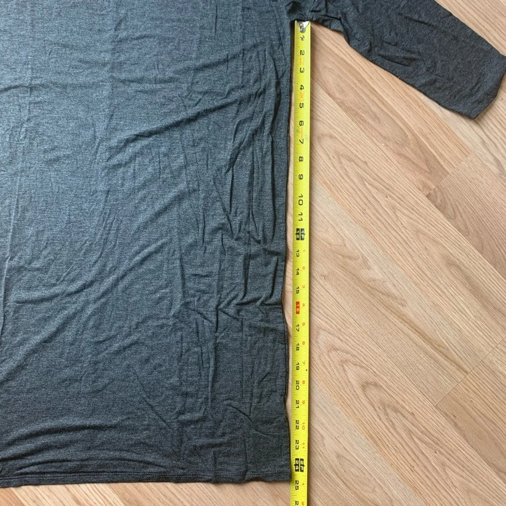 NEW Cozy Gray Long Sleeve Dress L - Picture 3 of 7